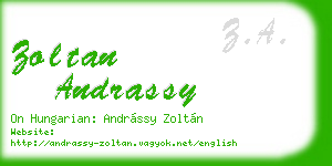 zoltan andrassy business card